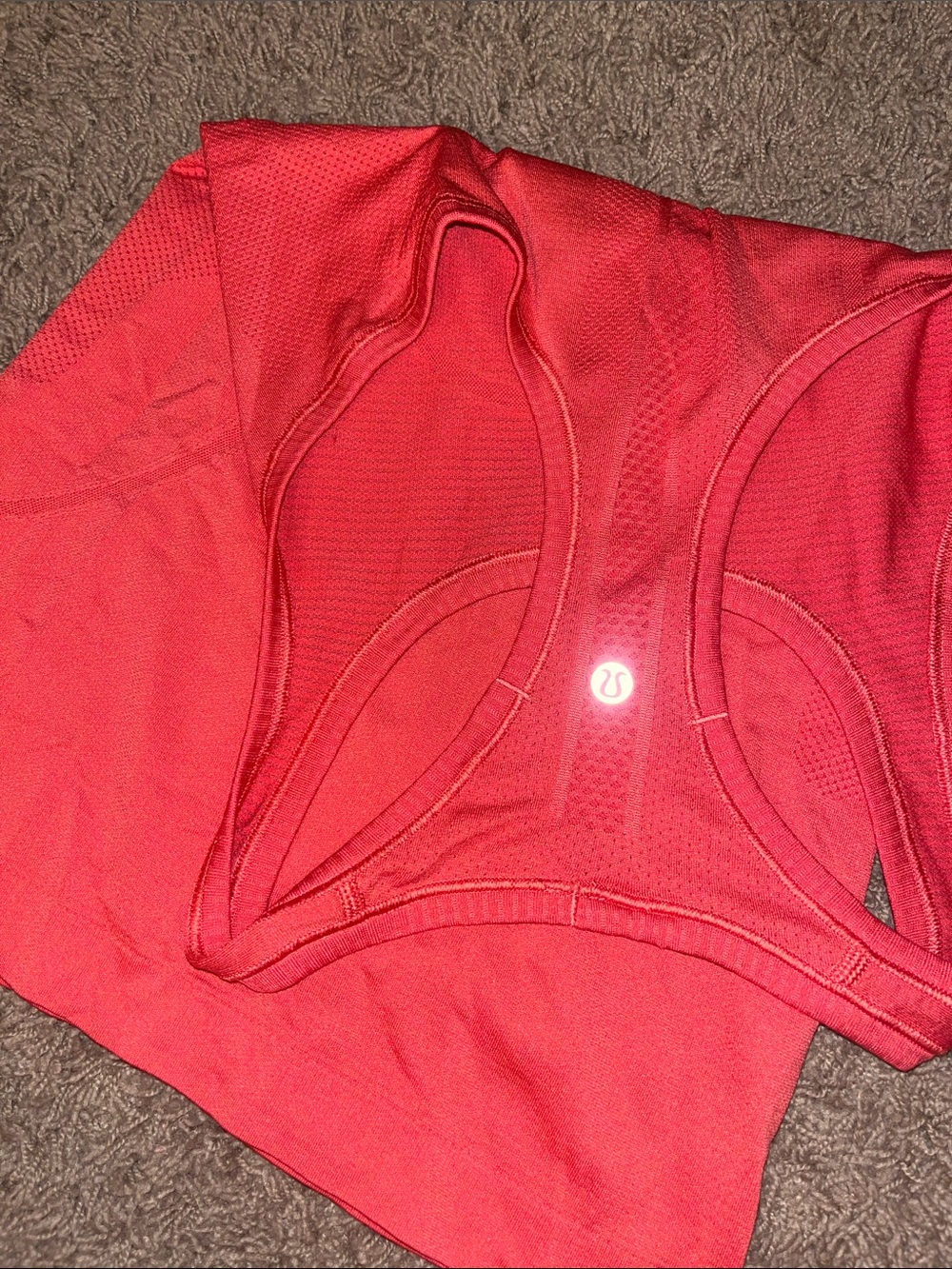 lululemon athletica Red Racerback Seamless Sports Bra